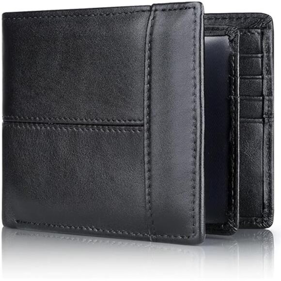 Mens Wallet Rfid Blocking Leather Wallet for Men Bifold Wallets - Picture 7 of 7